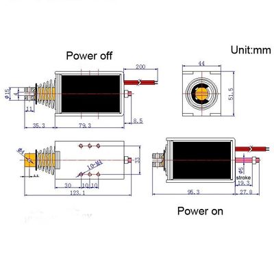 1U578 DC 12V 24V パワフル オープンフレーム プッシュ プル 10mm ストロークの線形電磁管